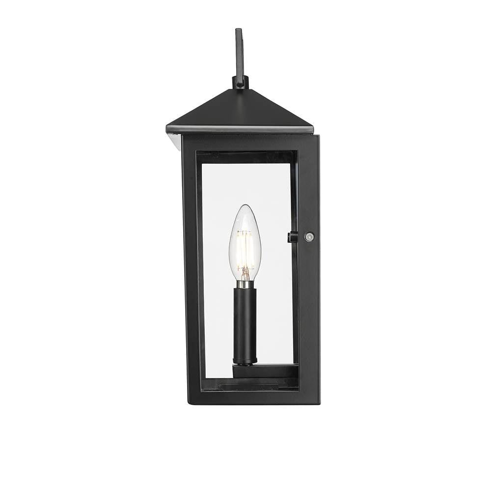 Millennium Lighting 198101-PBK Powder Coated Black Munger 14'' High 1-light Outdoor Wall Sconce - Powder Coated Black Image 6
