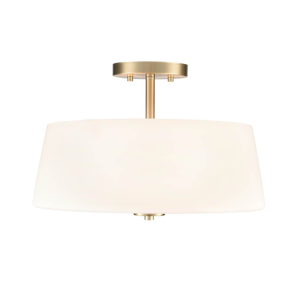 Millennium Lighting Laphia 15.75'' Wide 3-light Semi Flush - Brushed Nickel