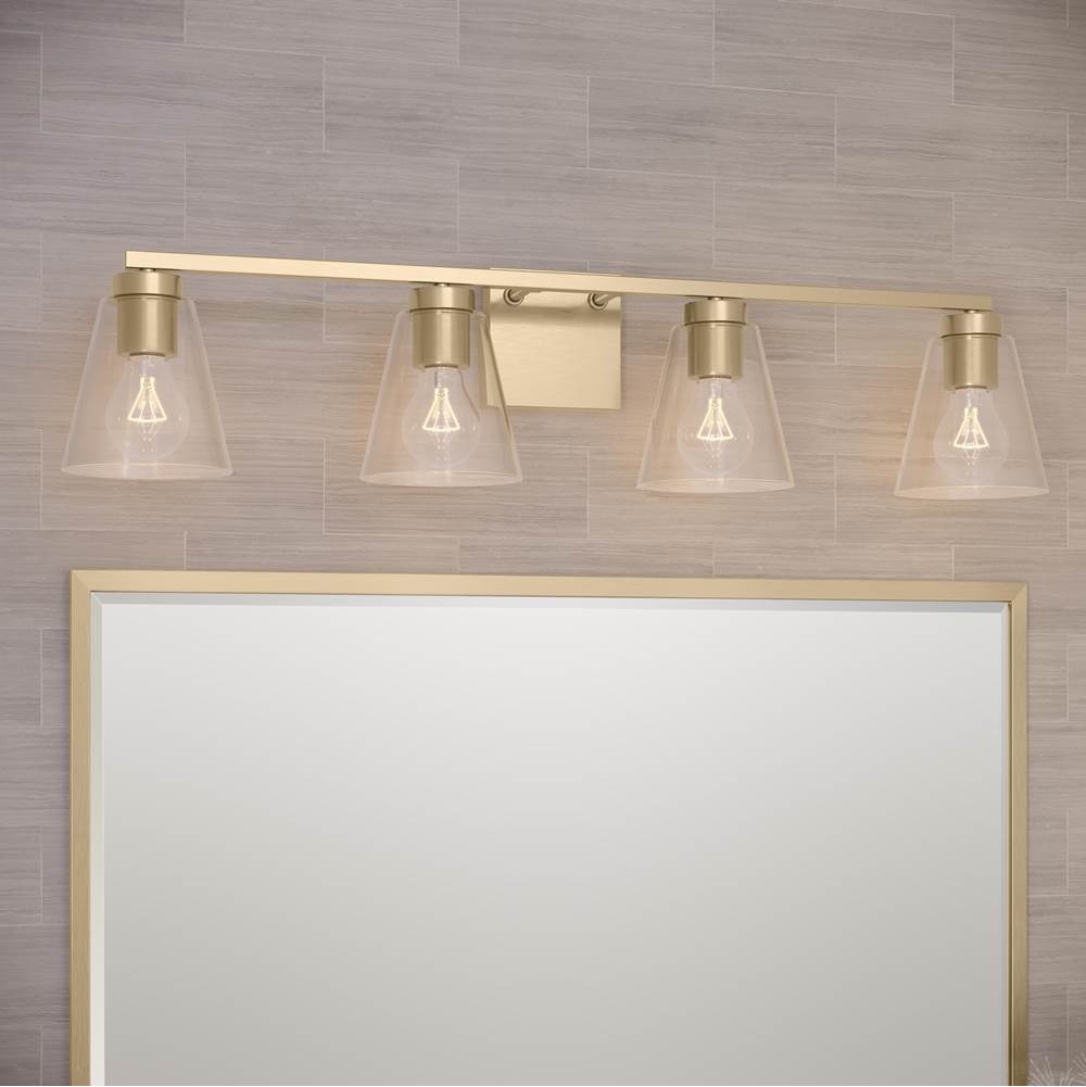 Millennium Lighting 64004-MG Modern Gold Strayhan 31'' 4-light Vanity - Modern Gold Image 4