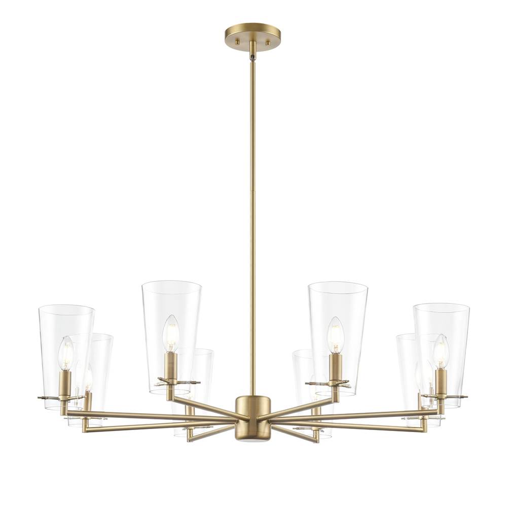 Millennium Lighting 217008-VB Vintage Brass Maccan 38.75'' Wide 8-light Chandelier - Vintage Brass Image 1