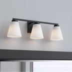 Millennium Lighting 64003WG-MB Matte Black Strayhan 22'' Wide 3-light Vanity Image 4