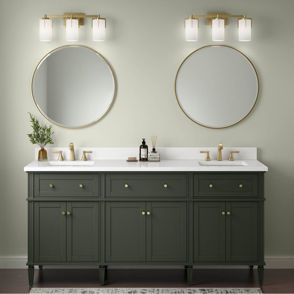 Millennium Lighting 65003-VB Vintage Brass Froselle 22'' Wide 3-light Vanity Image 4