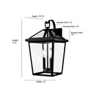 Millennium Lighting 92202-TBK Textured Black Outdoor Wall Sconce Image 2