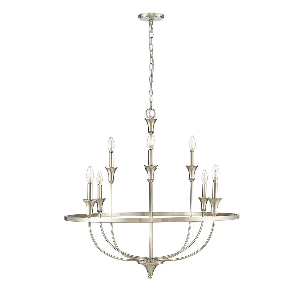 Millennium Lighting 28108-BN Brushed Nickel Chandelier Ceiling Light Image 1