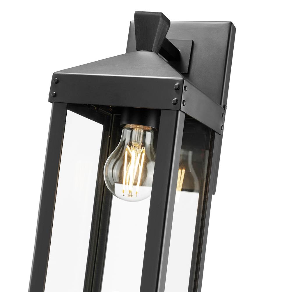 Millennium Lighting 22901-PBK Powder Coated Black Yates 13.75'' High 1-light Outdoor Wall Sconce - Powder Coated Black Image 4