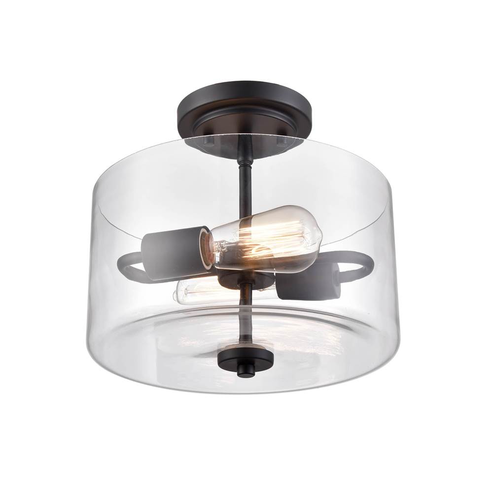 Millennium Lighting 2710-MB Matte Black Semi-flush Ceiling Mount Image 3