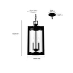 Millennium Lighting 91532-TBK Textured Black Outdoor Hanging Lantern Image 2