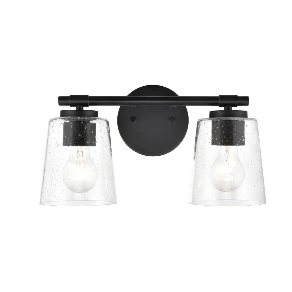 Millennium Lighting 8112-MB Matte Black 2 Light Vanity Image 2
