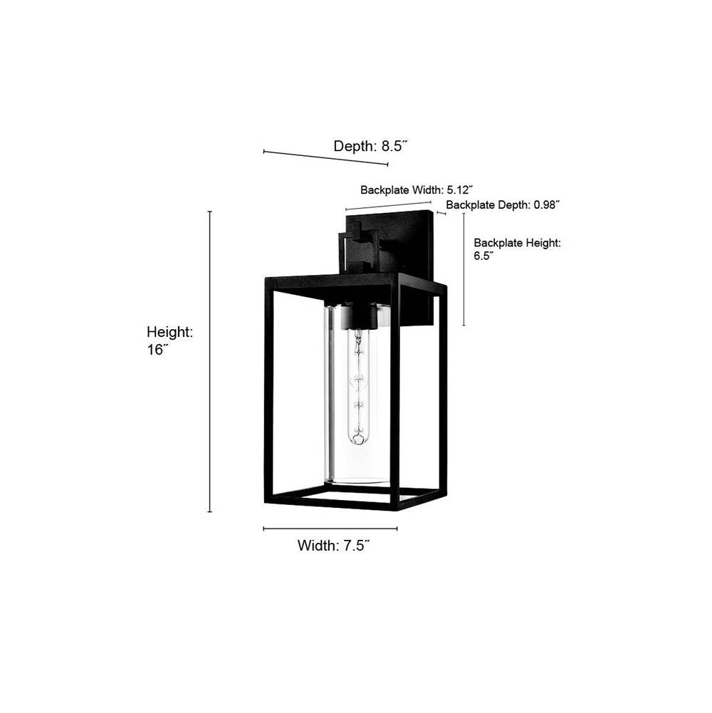 Millennium Lighting 93121-TBK Textured Black Outdoor Wall Sconce Image 2