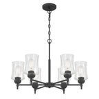 Millennium Lighting 909106-MB Matte Black Clarvyn 25.5'' Wide 6-light Chandelier Image 1