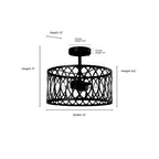 Millennium Lighting 4212-PMG Painted Modern Gold Semi-flush Ceiling Mount Image 2