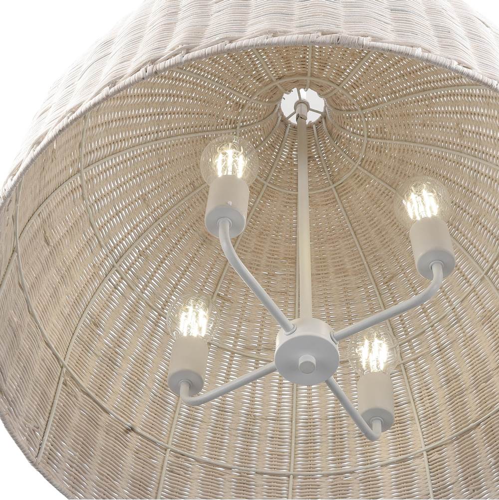 Millennium Lighting 9027-WH Textured White Elise 24.25'' Wide 4-light Pendant - Matte White Image 7