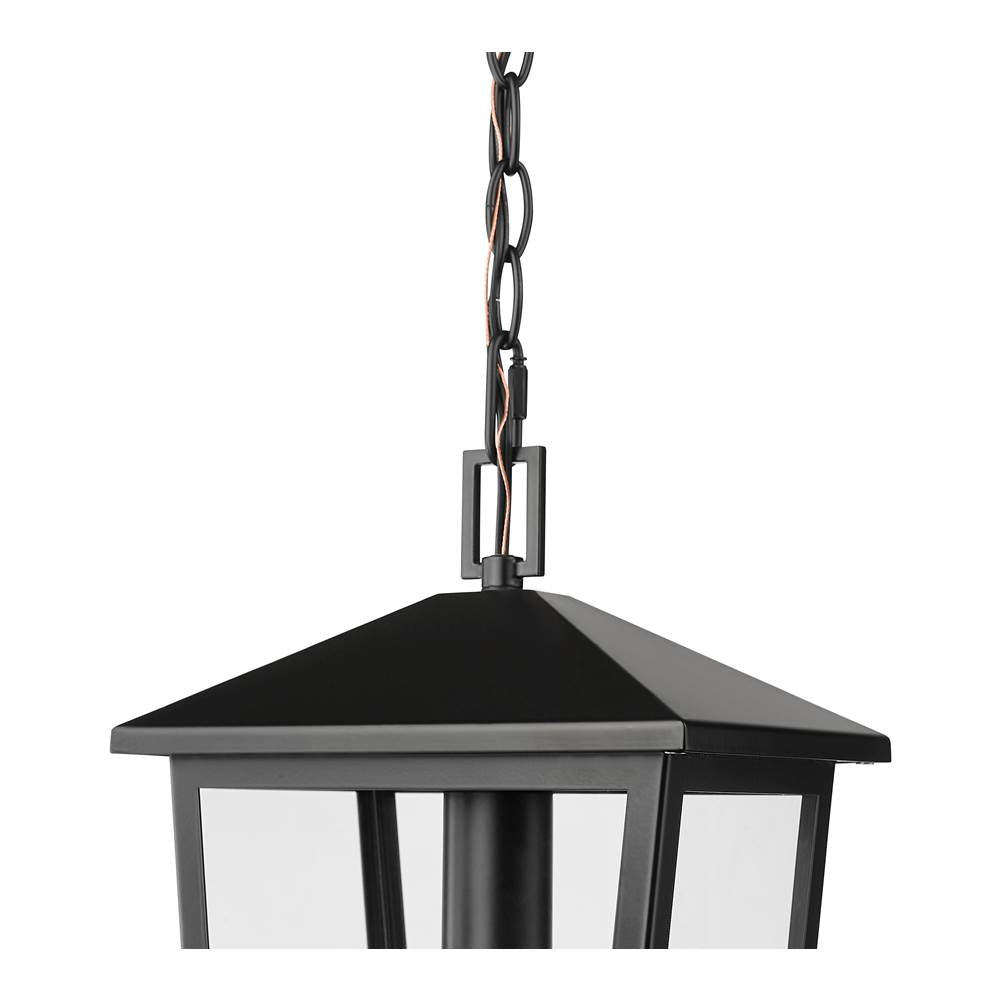 Millennium Lighting 198201-PBK Powder Coated Black Munger 9.25'' Wide 1-light Outdoor Hanging Pendant - Powder Coated Black Image 5