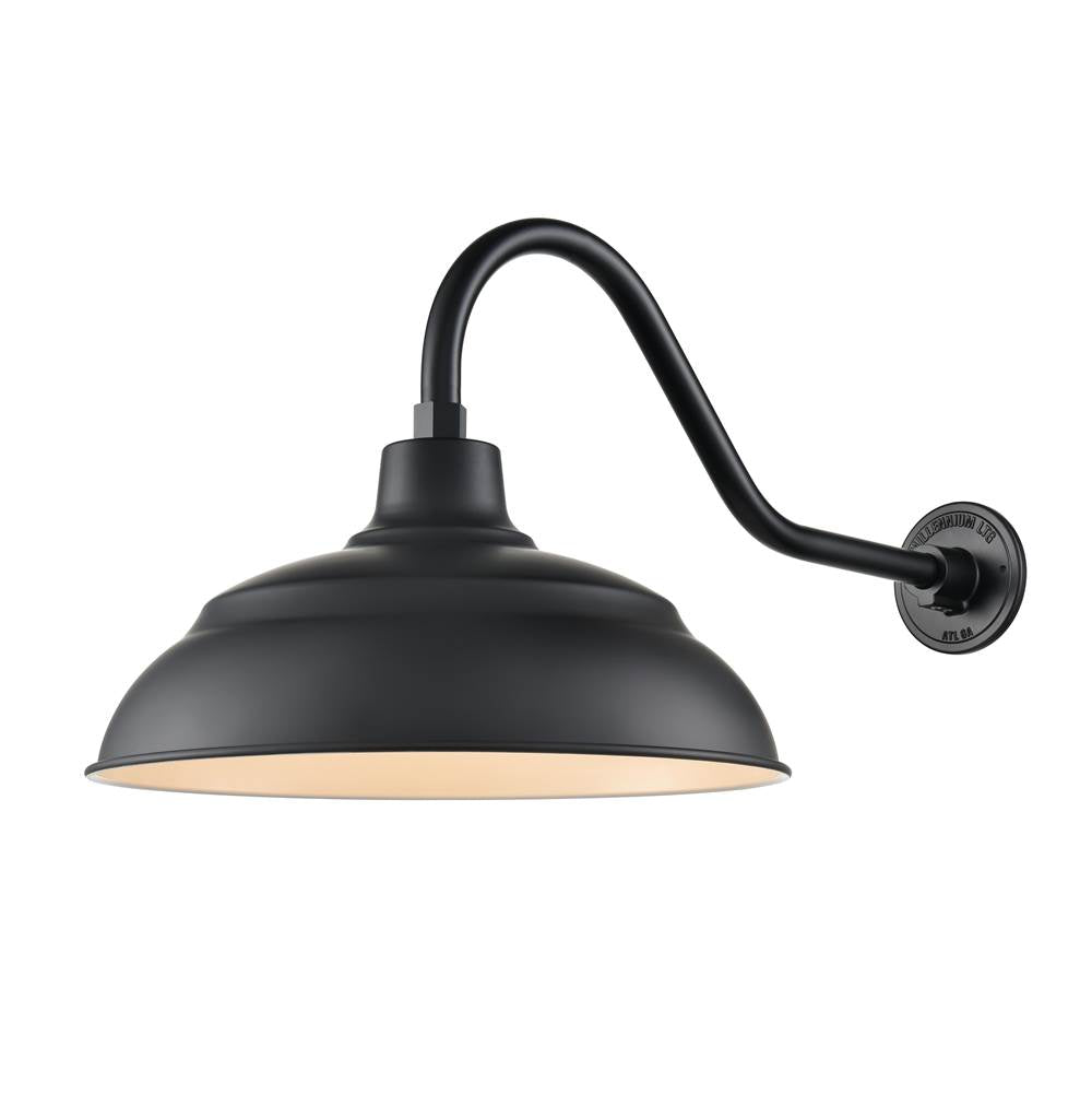 Millennium Lighting RALWHS17-SB Satin Black Aluminum Warehouse Shade Image 4