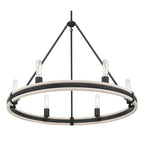 Millennium Lighting 207106-MB Matte Black Rovessa 32'' Wide 6-light Chandelier Image 7