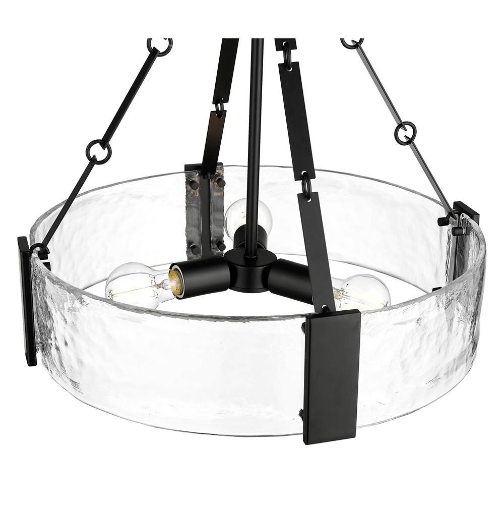 Millennium Lighting 19403-MB Matte Black Rezi 20.25'' Wide 3-light Pendant - Matte Black Image 6