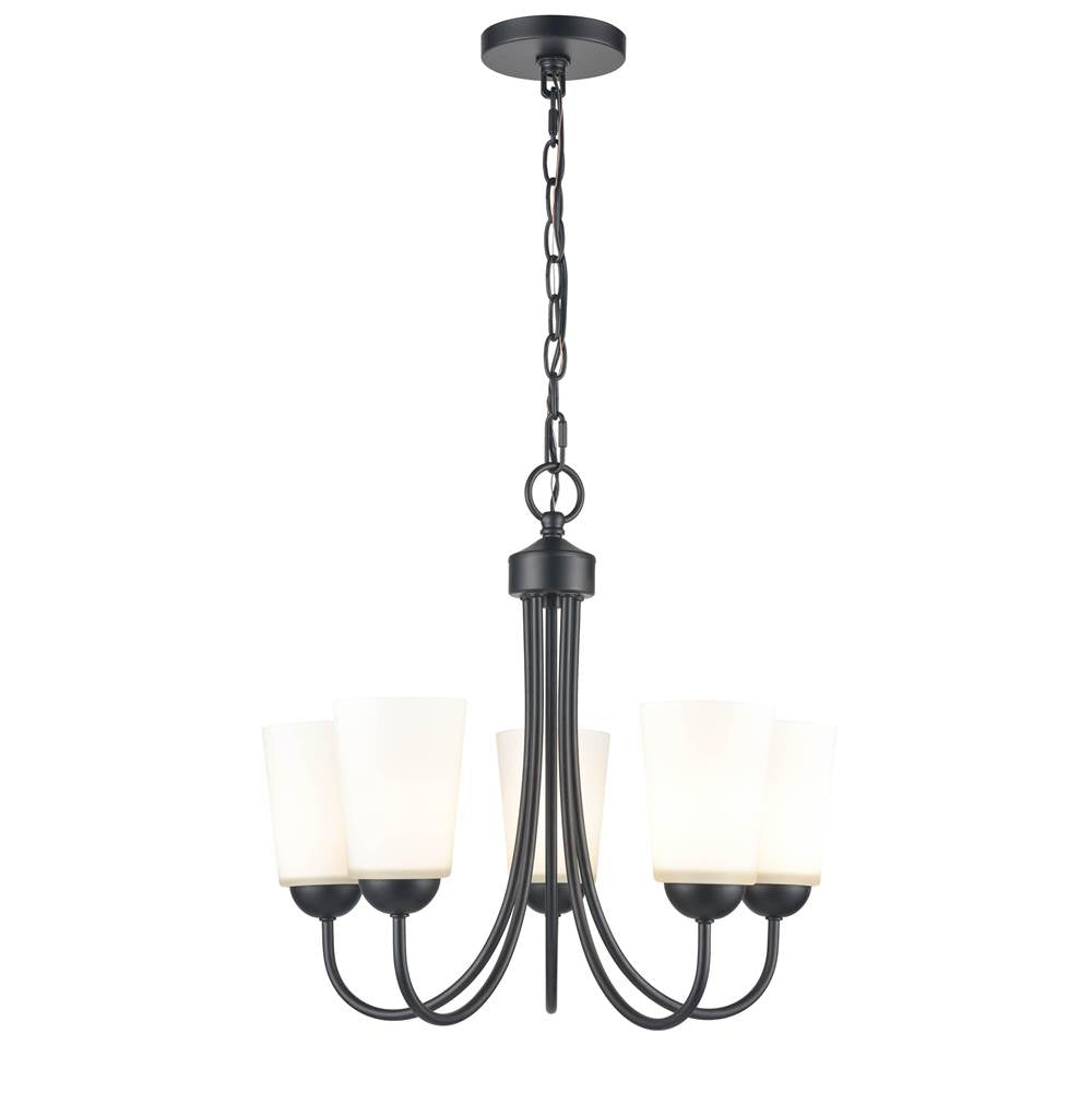 Millennium Lighting 9805-MB Matte Black 5 Light Chandelier Image 5