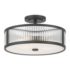 Millennium Lighting 23303-MB Matte Black Ardezia 15.75'' Wide 3-light Semi-flush Mount Image 1