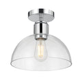 Millennium Lighting 6021-CH Chrome Knightsdale 10'' Wide 1-light Semi-flush Mount Image 1