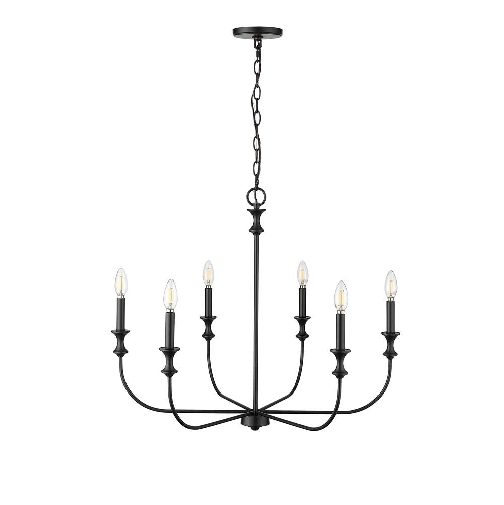 Millennium Lighting 29506-MB Matte Black Chandelier Ceiling Light Image 4