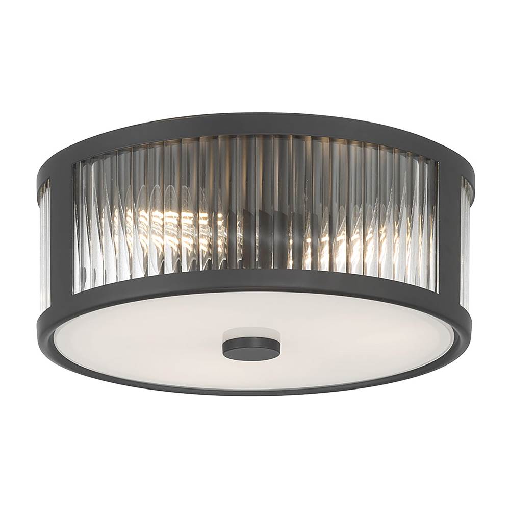 Millennium Lighting 23203-MB Matte Black Ardezia 11.75'' Wide 3-light Flush Mount Image 1