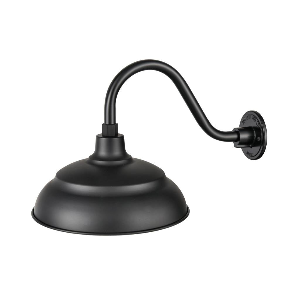 Millennium Lighting LEDRWHS17-SB Satin Black Led Warehouse Shade Image 1
