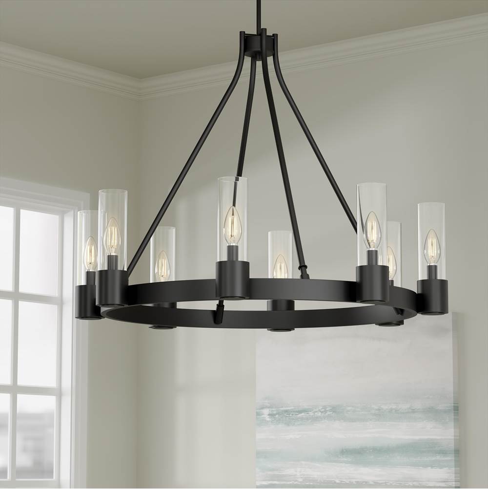 Millennium Lighting 9908-MB Matte Black Evandrel 32'' Wide 8-light Chandelier Image 4