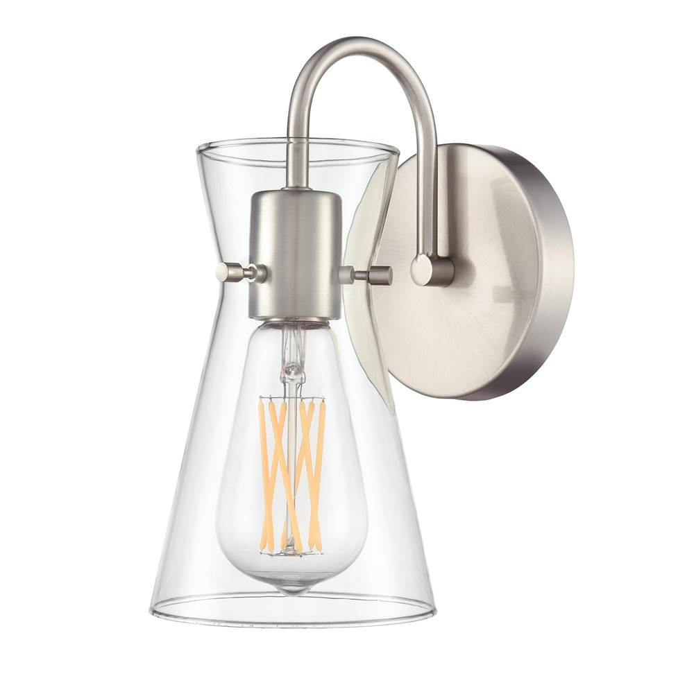 Millennium Lighting 21001-BN Brushed Nickel Camellia 4.75'' Wide 1-light Vanity - Brushed Nickel Image 1