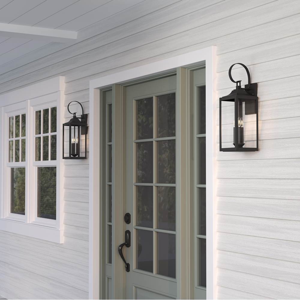 Millennium Lighting 402203-PBK Powder Coated Black Halston 28'' High 3-light Outdoor Lantern Image 4