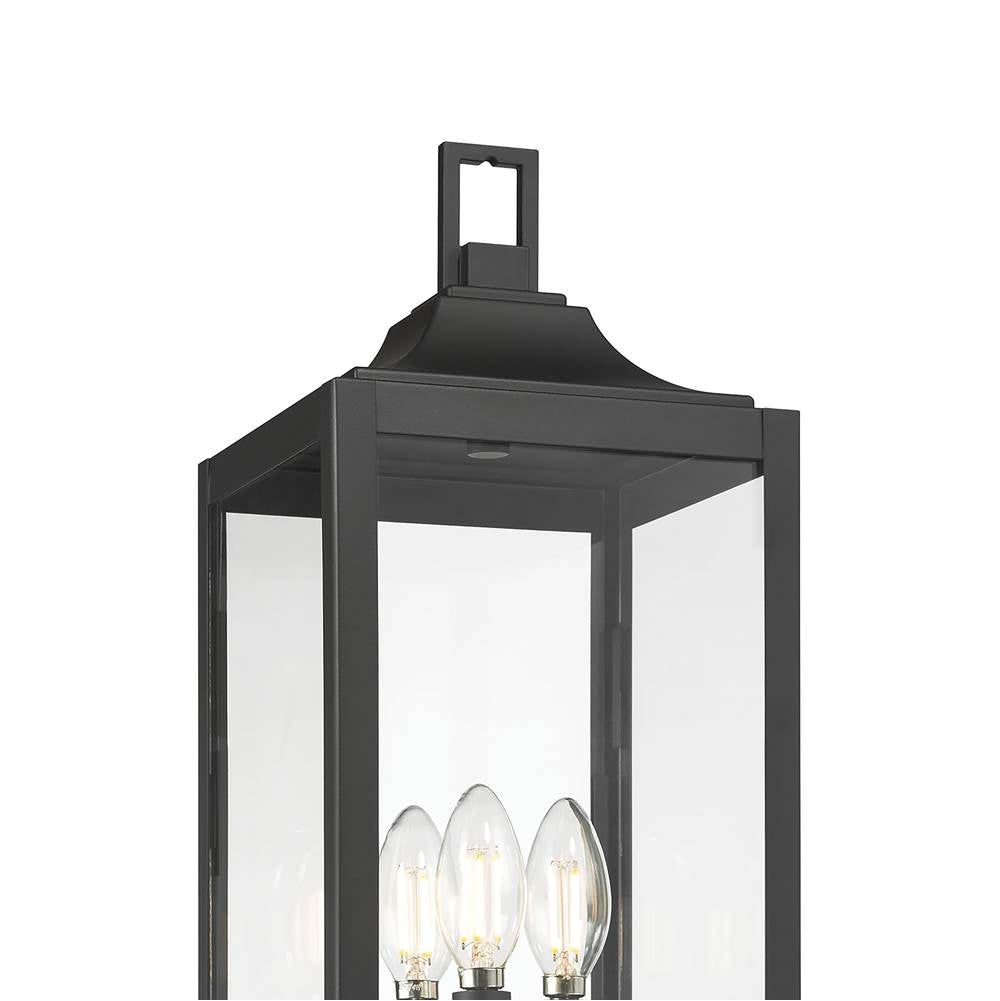 Millennium Lighting 402303-PBK Powder Coated Black Halston 20.5'' High 3-light Outdoor Post Lantern Image 5
