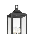 Millennium Lighting 402303-PBK Powder Coated Black Halston 20.5'' High 3-light Outdoor Post Lantern Image 5