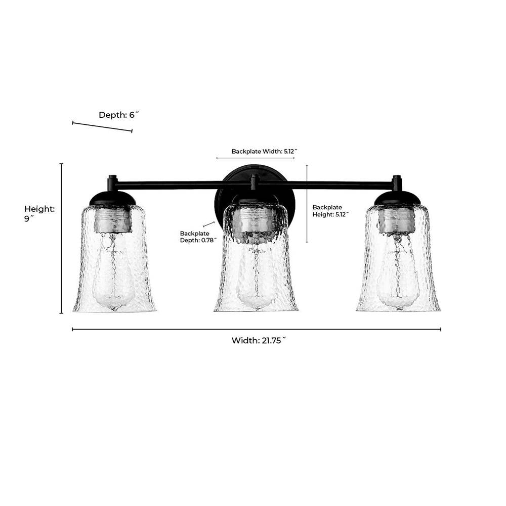 Millennium Lighting 10103-MB Matte Black Vanity Image 3