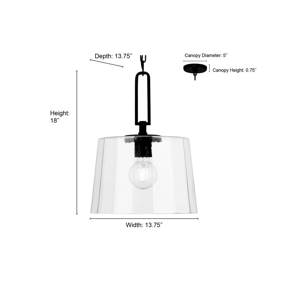 Millennium Lighting 250101-VB Vintage Brass Diamara 13.75'' Wide 1-light Pendant Image 2