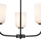 Millennium Lighting 214003-MB Matte Black Laphia 21'' Wide 3-light Chandelier - Matte Black Image 6