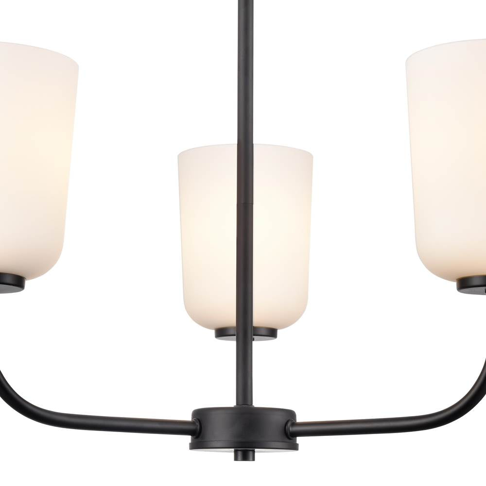 Millennium Lighting 214003-MB Matte Black Laphia 21'' Wide 3-light Chandelier - Matte Black Image 6