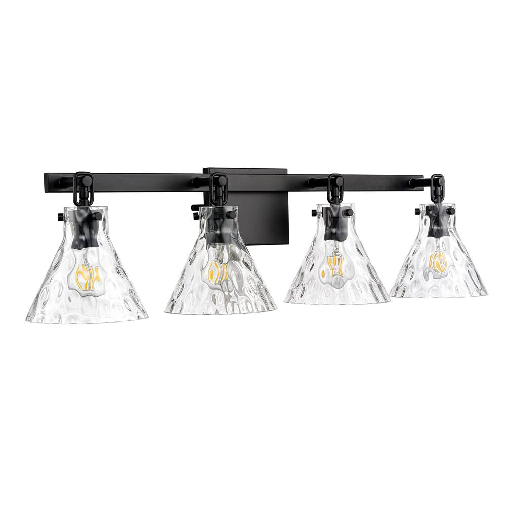 Millennium Lighting 20004-MB Matte Black Barlon 34.75'' 4-light Vanity - Matte Black Image 1
