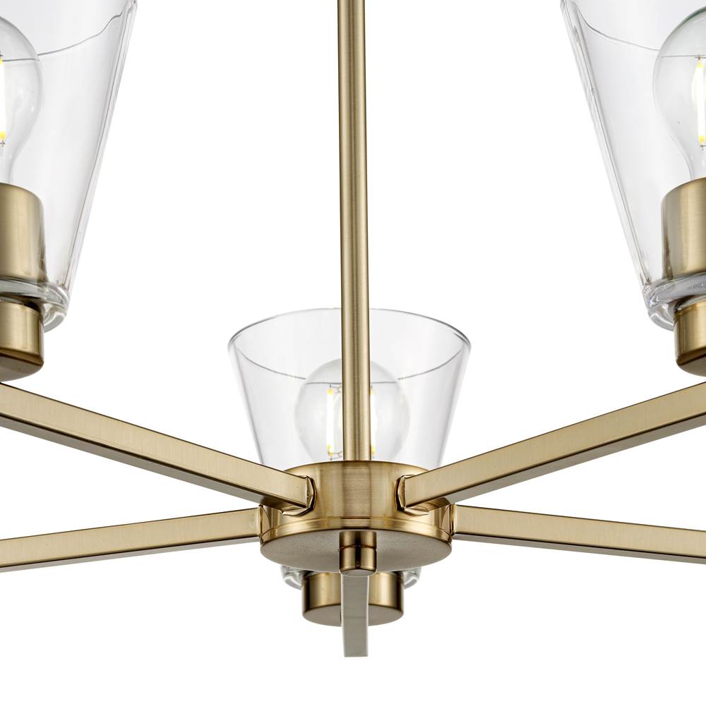 Millennium Lighting 64105-MG Modern Gold Strayhan 24'' 5-light Chandelier - Modern Gold Image 6