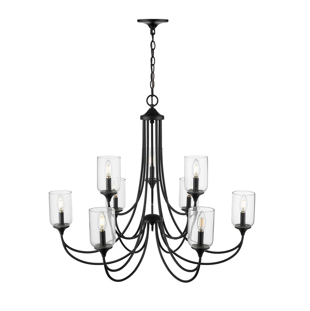Millennium Lighting 22409-MB Matte Black Chandelier Ceiling Light Image 4