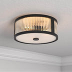 Millennium Lighting 23203-MB Matte Black Ardezia 11.75'' Wide 3-light Flush Mount Image 3