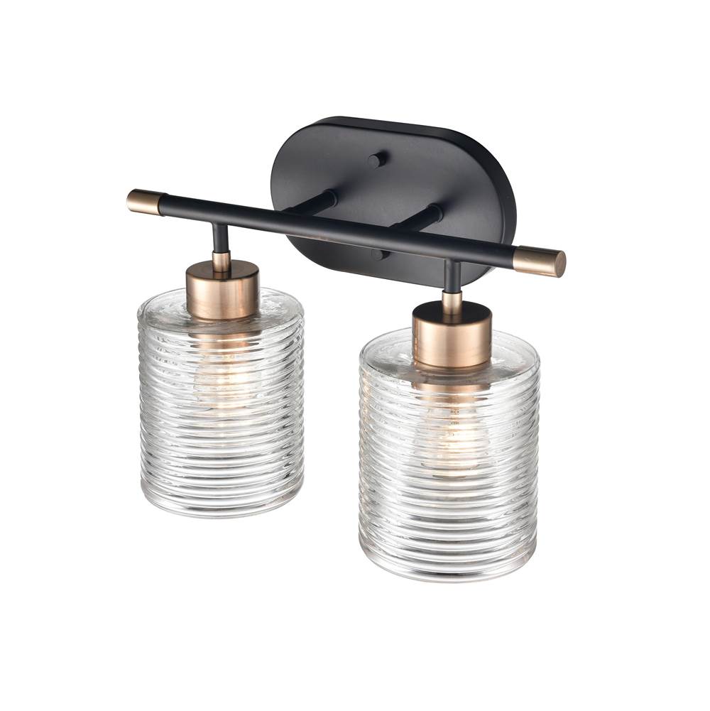 Millennium Lighting 9412-MB/MG Matte Black Modern Gold Vanity Image 3