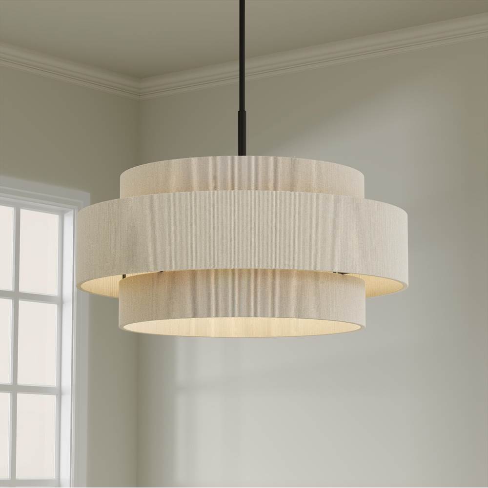Millennium Lighting 208106-MB Matte Black Helbert 30'' Wide 6-light Pendant Image 4