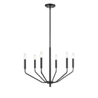 Millennium Lighting 8166-MB Matte Black 6 Light Chandelier Image 1
