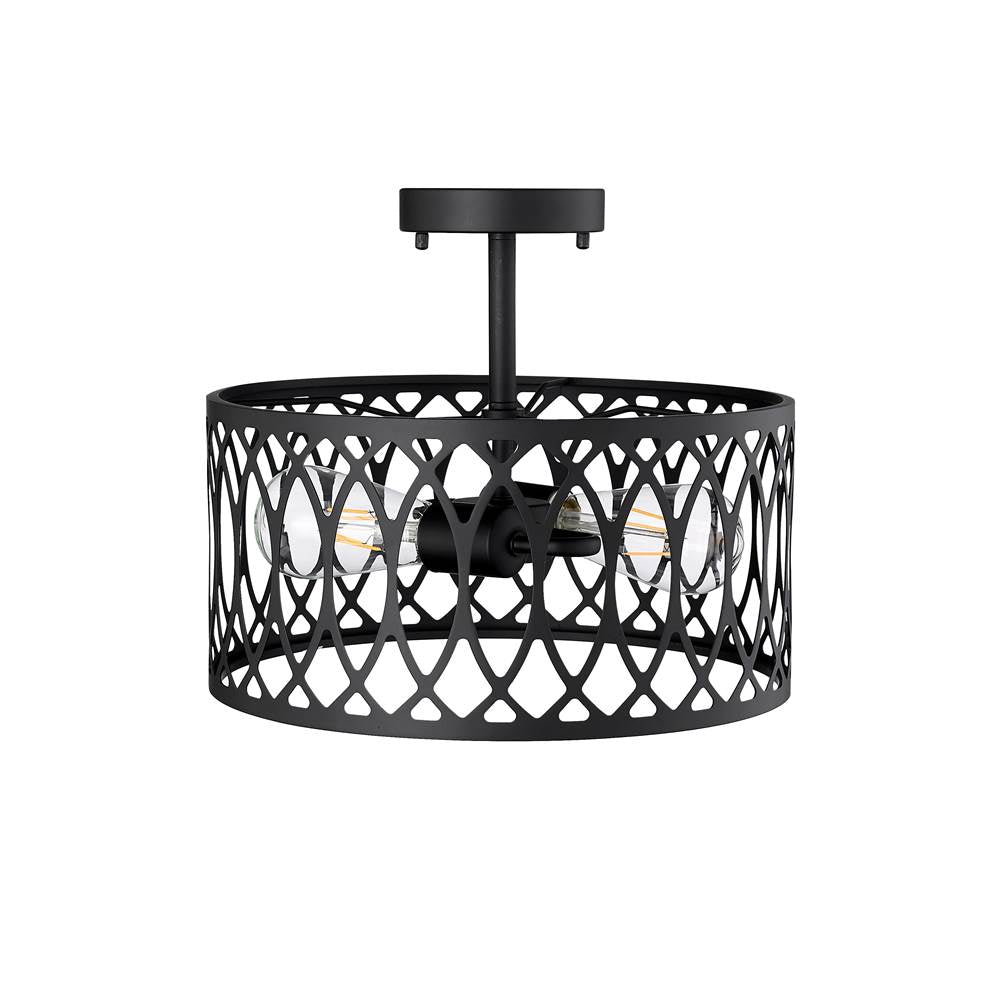 Millennium Lighting 4212-MB Matte Black Semi-flush Ceiling Mount Image 4