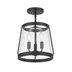 Millennium Lighting 230103-MB Matte Black Adabella 12.25'' Wide 3-light Semi-flush Mount Image 1