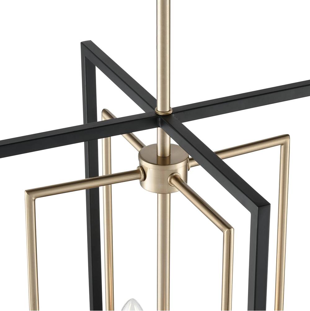 Millennium Lighting 91704-MB/MG Matte Black,Modern Gold Noelle 15'' Wide 4-light Pendant - Matte Black Image 6