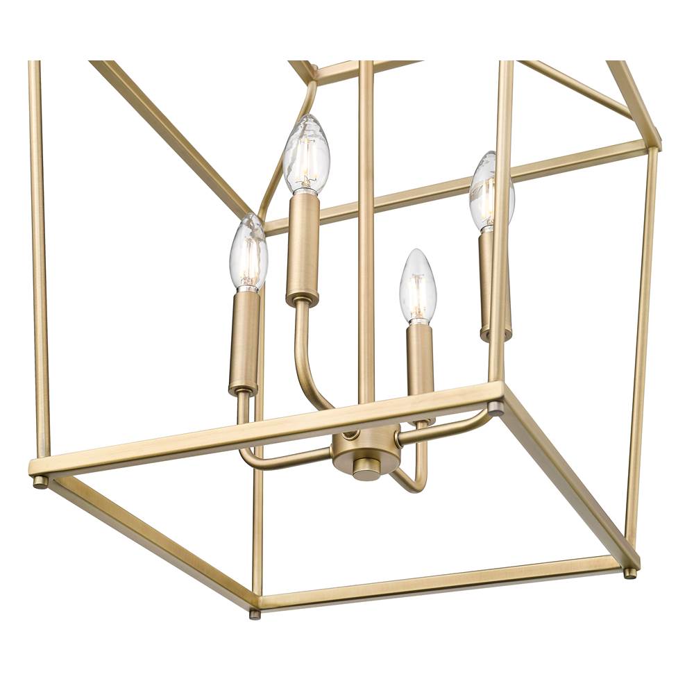 Millennium Lighting 19004-VB Vintage Brass Nellita 16'' Wide 4-light Pendant - Vintage Brass Image 7