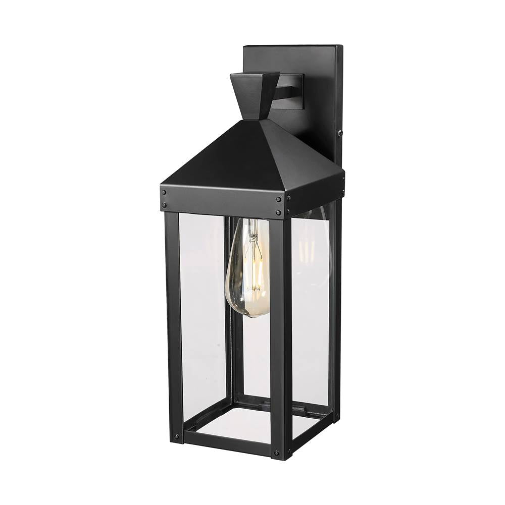 Millennium Lighting 22911-PBK Powder Coated Black Yates 17.25'' High 1-light Outdoor Wall Sconce - Painted Black Image 1
