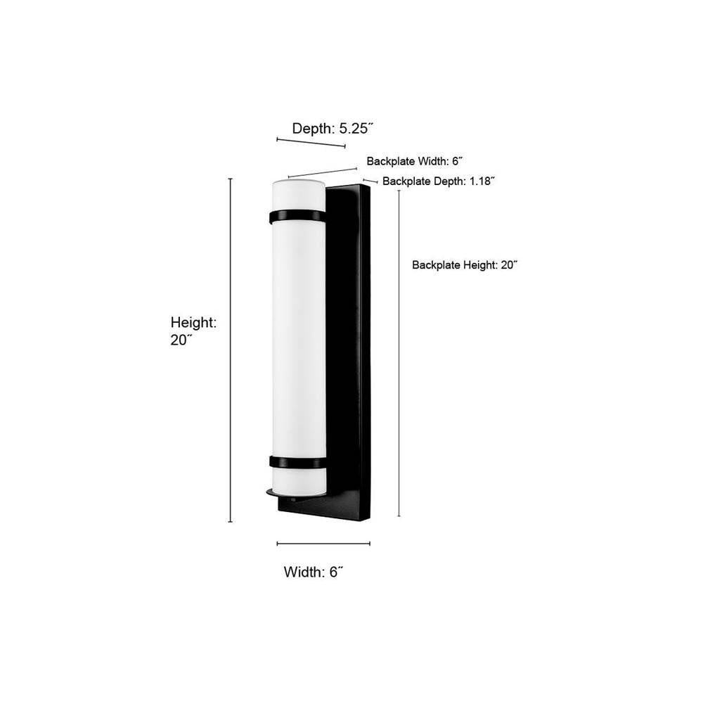Millennium Lighting 77101-PBK Powder Coated Black Outdoor Wall Sconce Led Image 2