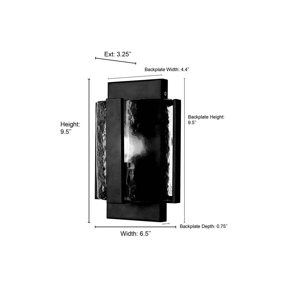 Millennium Lighting 19401-MB Matte Black Rezi 9.5'' High 1-light Wall Sconce - Matte Black Image 2