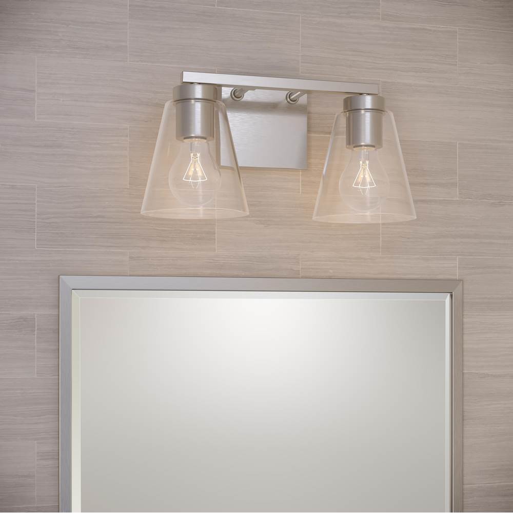 Millennium Lighting 64002-BN Brushed Nickel Strayhan 13'' 2-light Vanity - Brushed Nickel Image 4